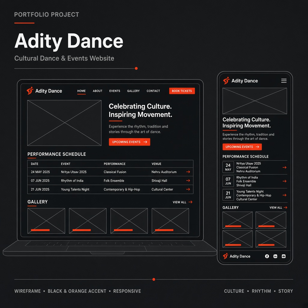 Adity Dance — Cultural Performance & Events Website