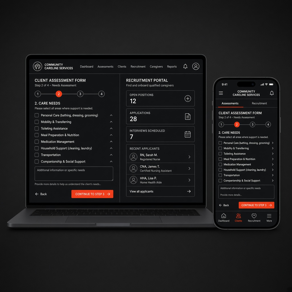 Community Careline Services — Care Assessment & Recruitment Platform
