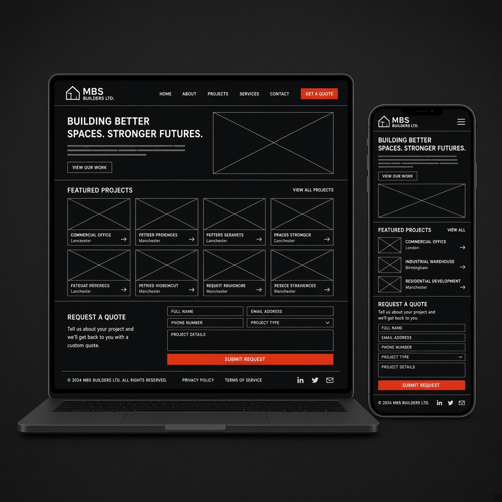 MBS Builders Ltd — Construction Portfolio & Quote Management System