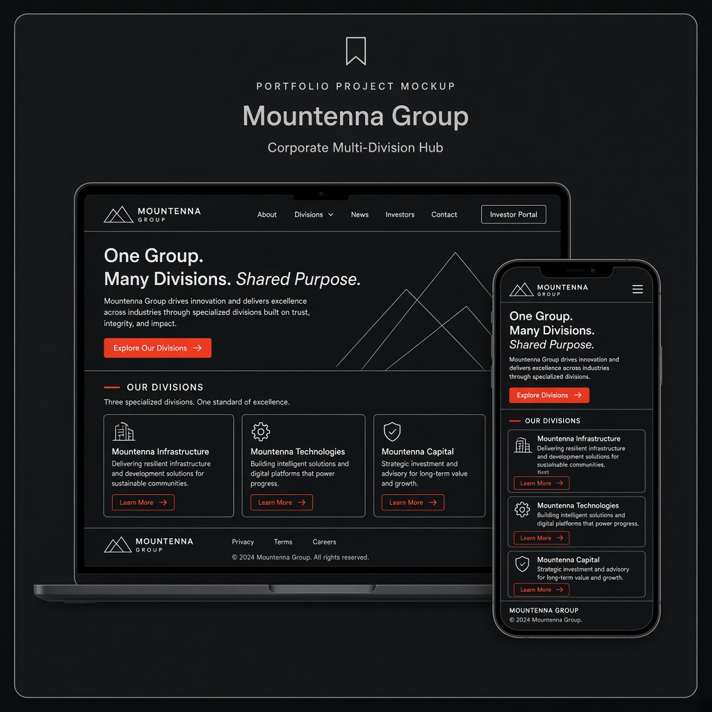 Mountenna Group — Corporate Hub for Multi-Division Business