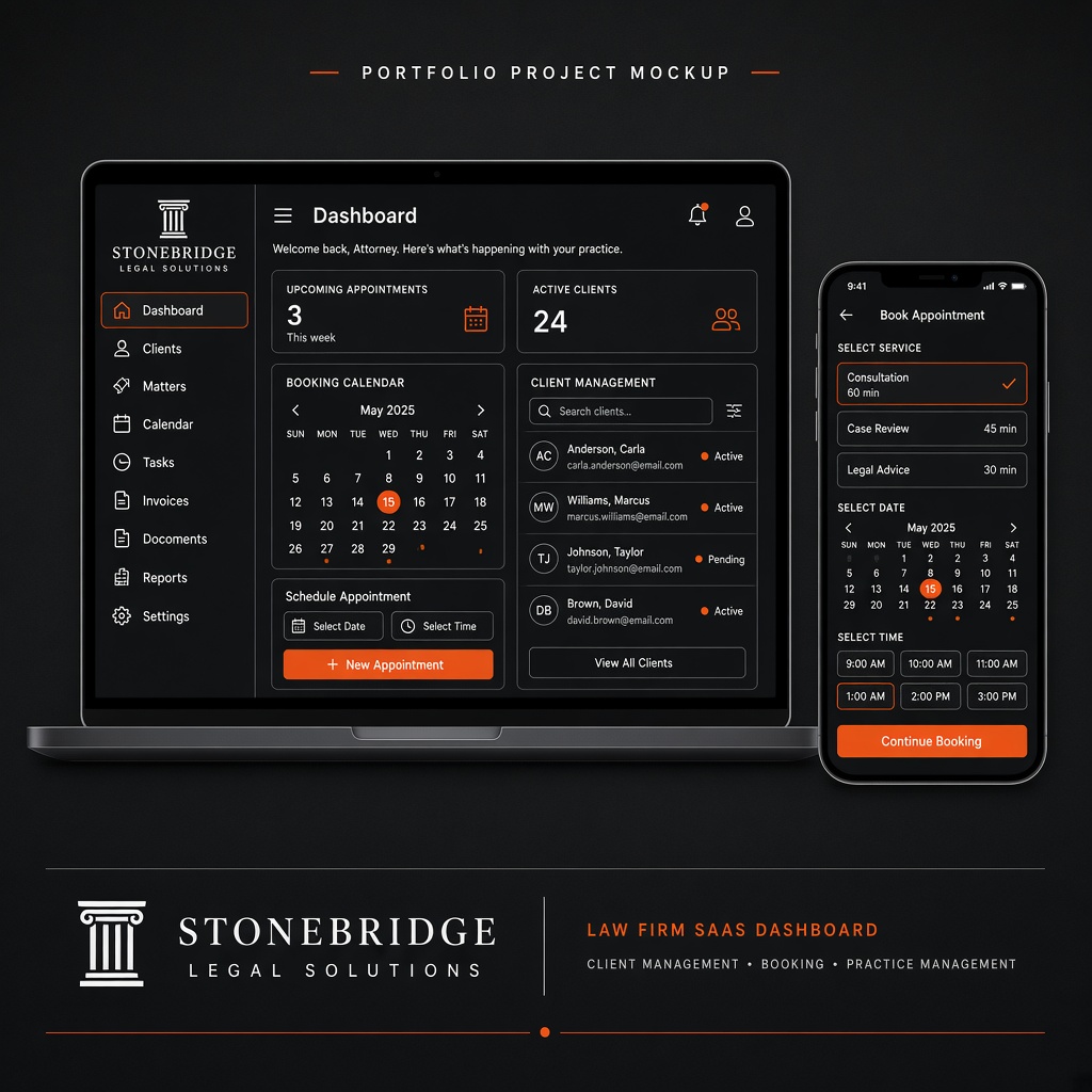 Stonebridge Legal Solutions — Automated Booking & Law Firm Management Platform