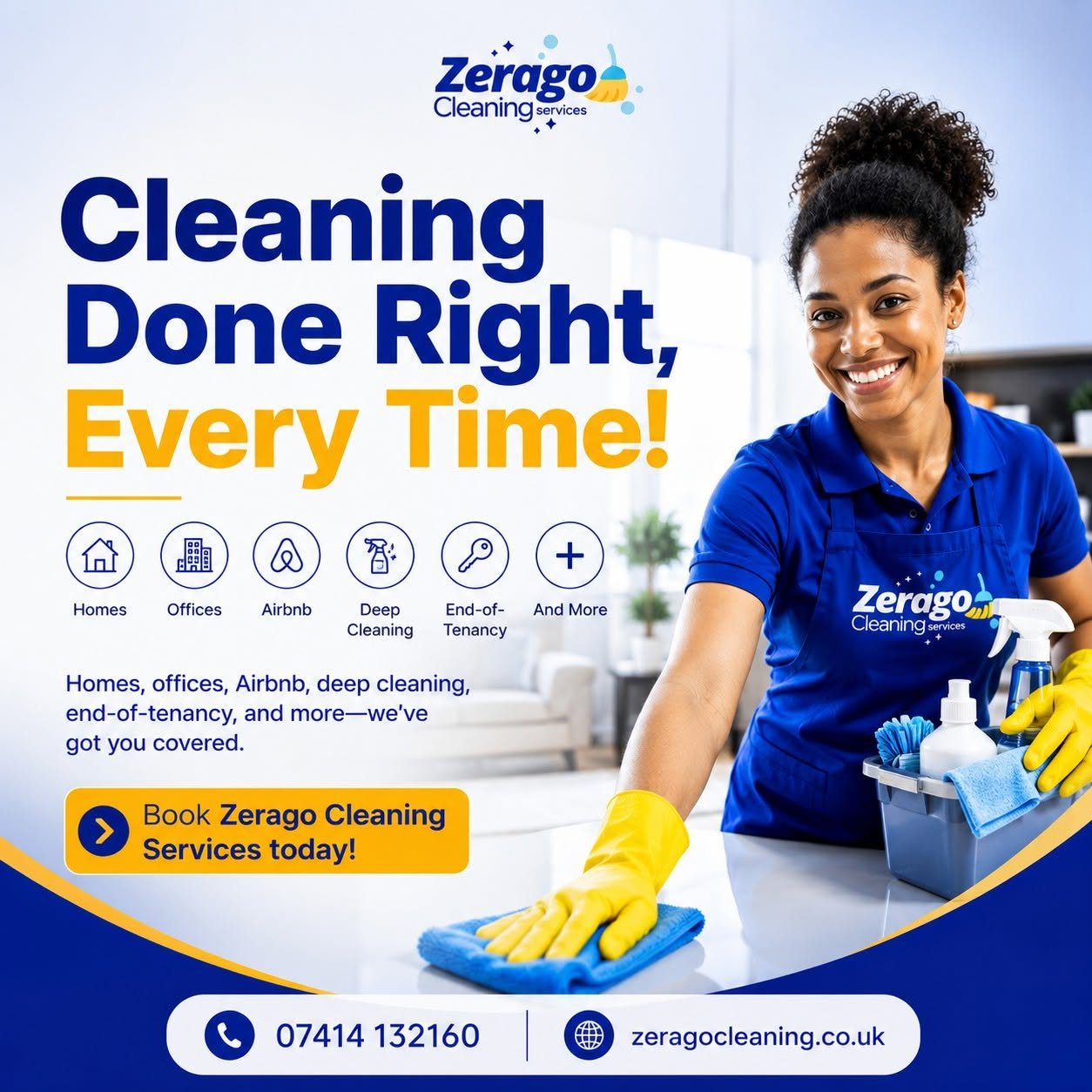 Zerago Cleaning Services — B2B/B2C Service Platform with AI Assistant